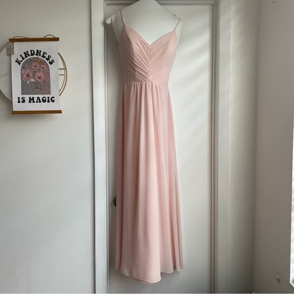 Hayley Paige Occasions 5763 Bridesmaids Dress in Blush - Picture 8 of 14